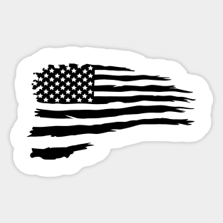 Distressed American Flag Sticker